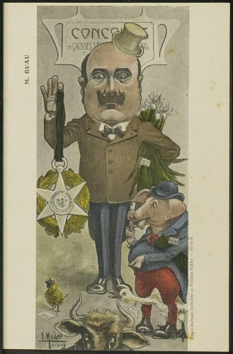 M. Ruau [Caricature du ministre de l'agriculture venu à Auch en 1906]