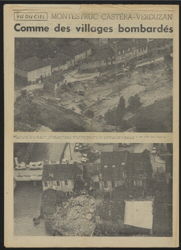 "Montestruc-Castéra-Verduzan : comme des villages bombardés" (VU DU CIEL - Deux photographies)