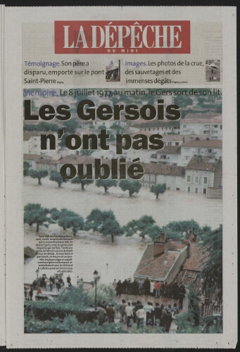 [Cahier spécial 8 pages] "Les Gersois n'ont pas oublié" (page 1)