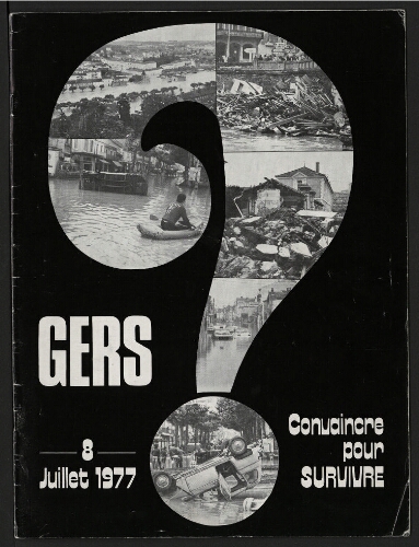 [Plaquette édité au profit des sinistrés des inondations] "Gers : convaincre pour survivre" (première de couverture)